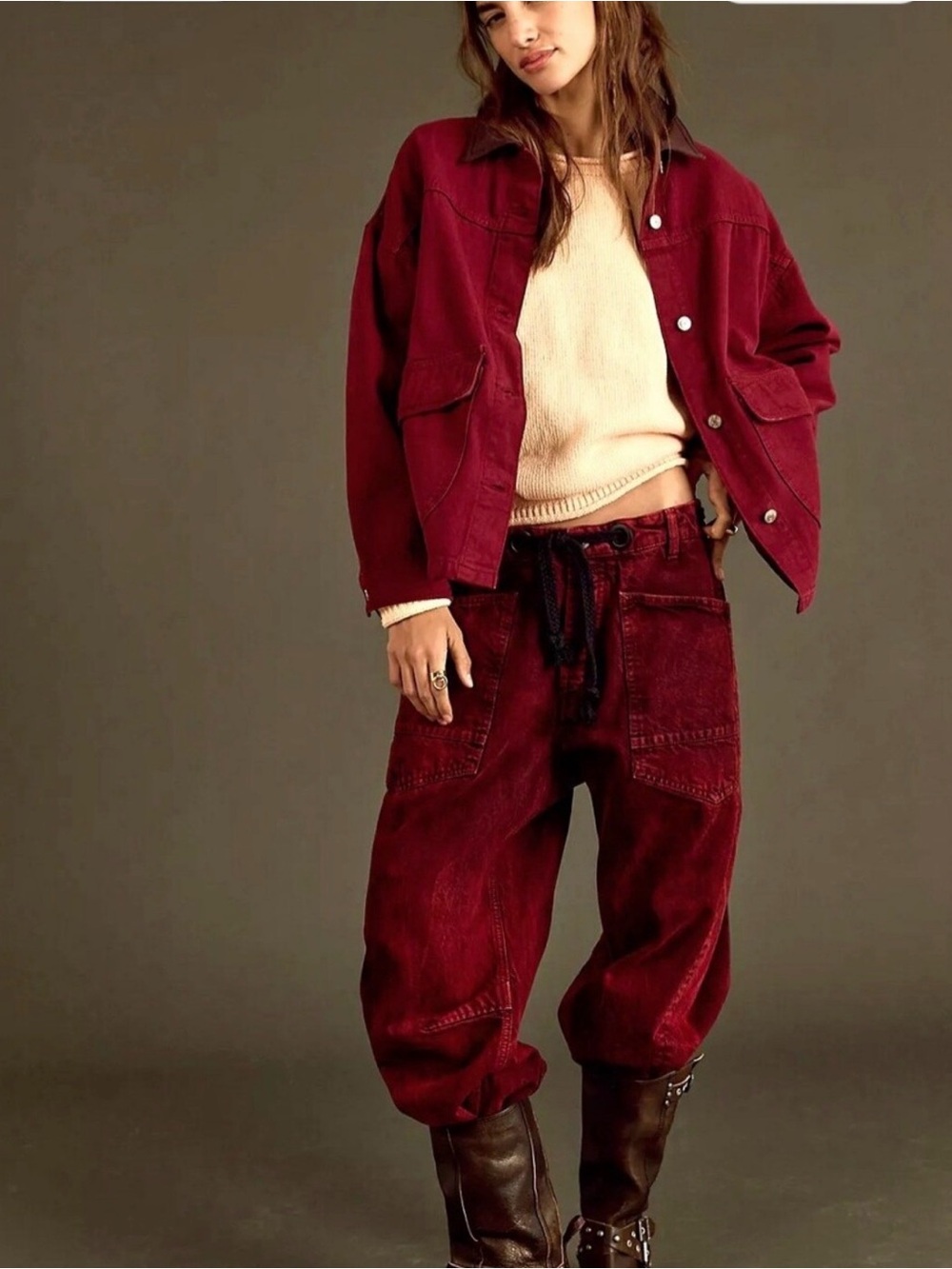 We The Free low slung barrel jeans “vampire”